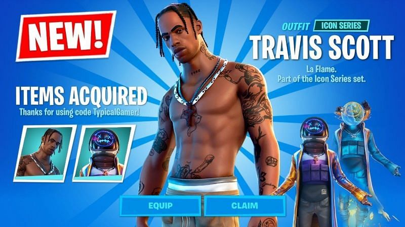 Travis Scott has done a collaboration with Fortnite before (Image via Typical Gamer YouTube)