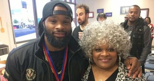 Tyron Woodley with his mother, Deborah Woodley. (Image credits: @mommawoodd via Instagram)