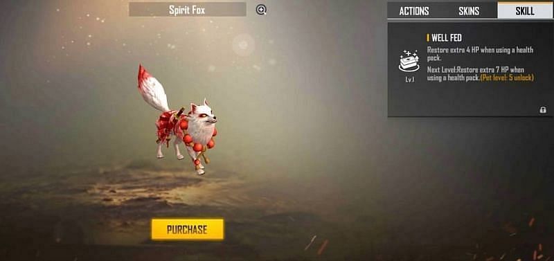 Free Fire के अंदर Spirit Fox 