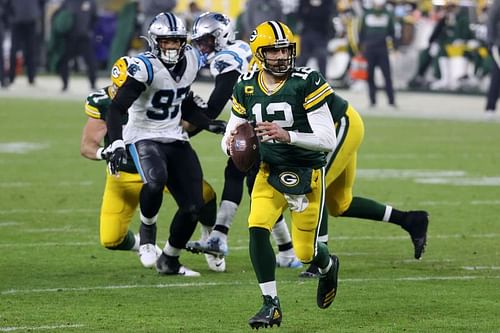 Aaron Rodgers with the Green Bay Packers