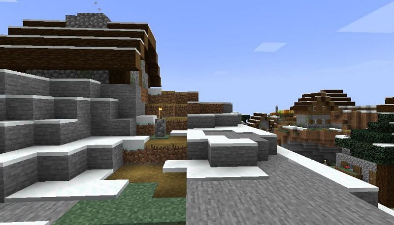 A taiga village (Image via Minecraft)