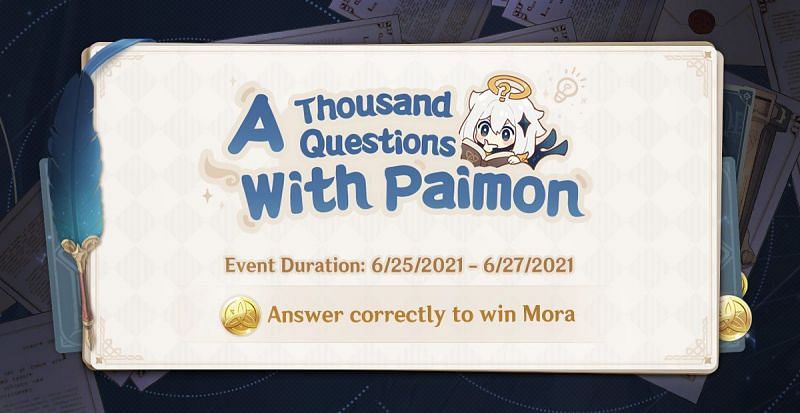 A Thouand Questions with Paimon (image via miHoYo)