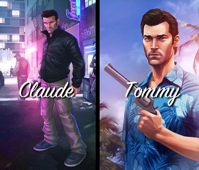 The difference between Tommy Vercetti and Claude plays a role in why some fans prefer one game over the other (Image via Patrick Brown)