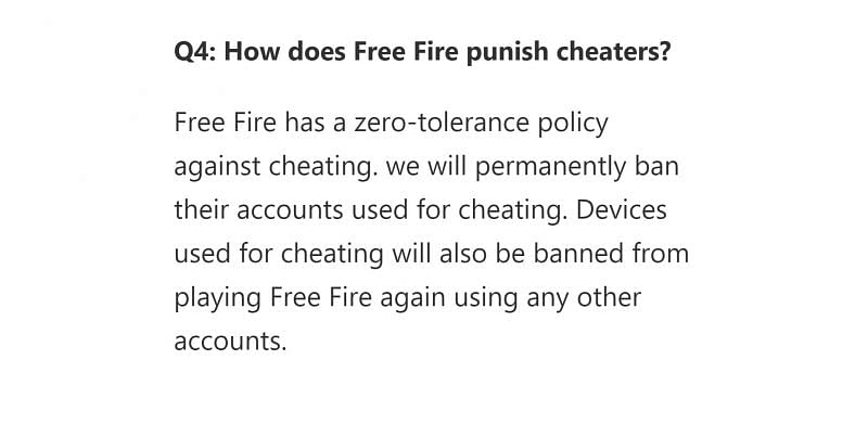 2,609,071 Free Fire accounts banned for cheating in the last two weeks