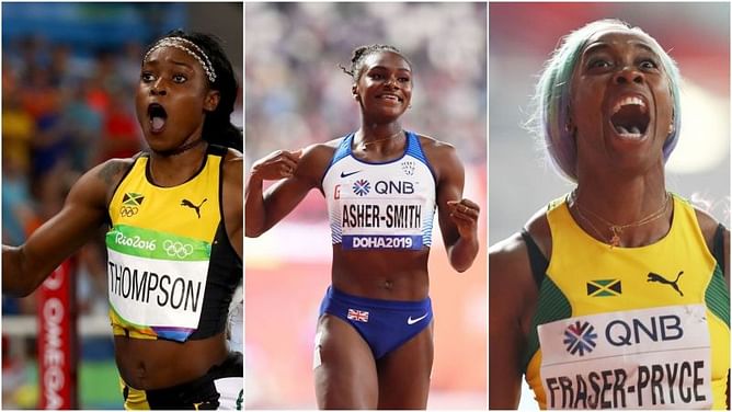 Who can win the 100-meter female sprint title at Tokyo Olympics?