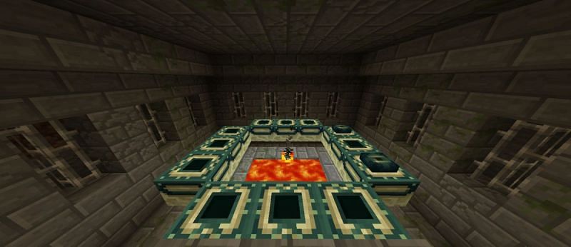 End portal in a stronghold. Image via Minecraft Seeds