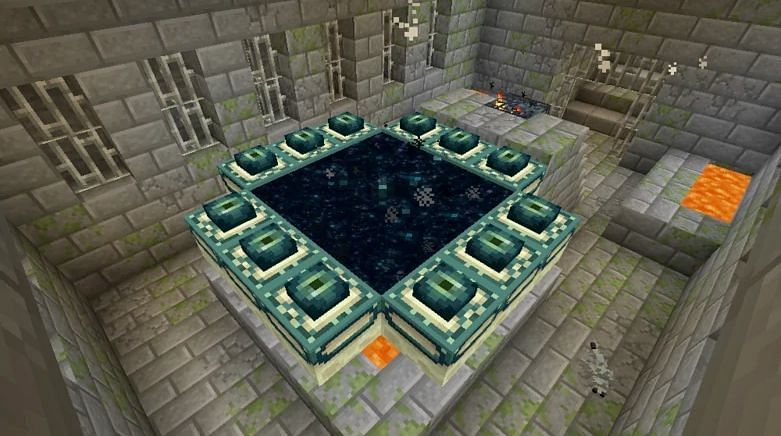 An end portal room (Image via Minecraft.fandom)