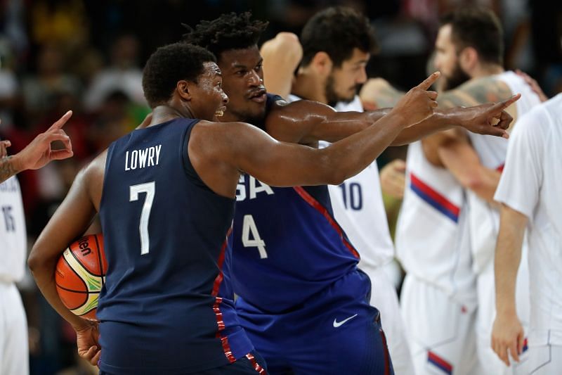 Kyle Lowry (#7) and Jimmy Butler&#039;s (#4) close relationship is a major reason why the former tops Miami Heat&#039;s free agency wishlist