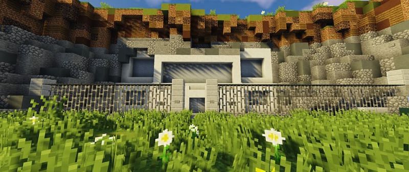 A semi-hidden Minecraft underground base (Image via