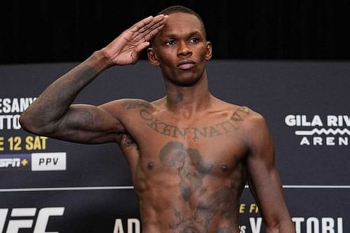 Israel Adesanya at UFC 263 weigh-ins. [Image credit: UFC's Instagram]