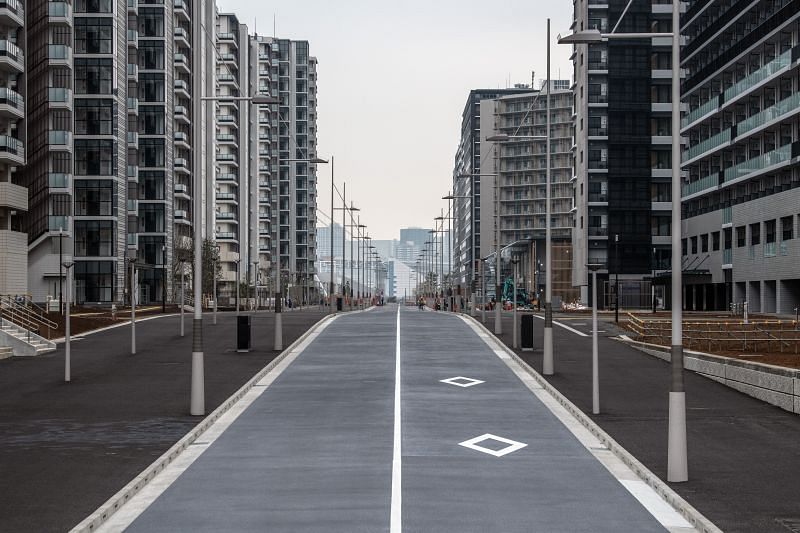 Apartment blocks at the Tokyo Olympics Games Village