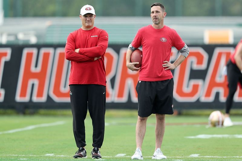 San Francisco 49ers head coach Kyle Shanahan and GM John Lynch