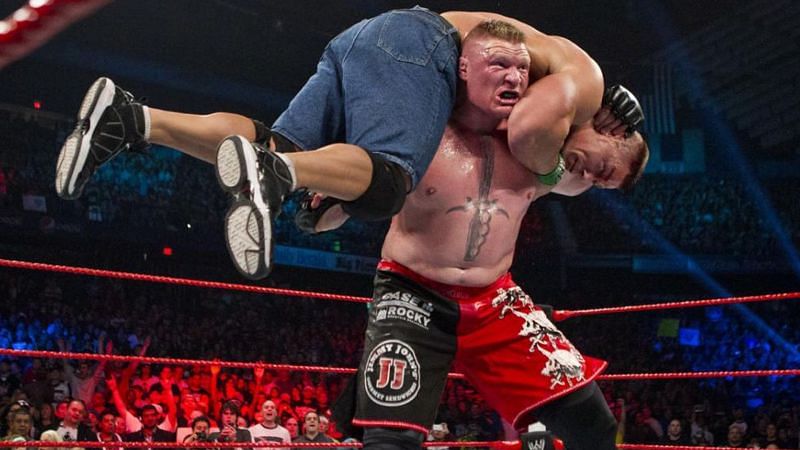 Brock Lesnar competed in his first WWE match in eight years by facing John Cena in an Extreme Rules match at Extreme Rules 2012