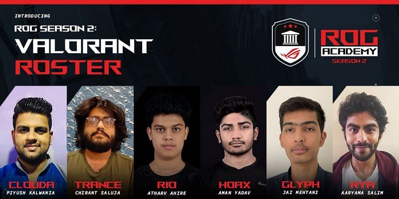 The ROG Academy roster (Image credit: ROG Academy)