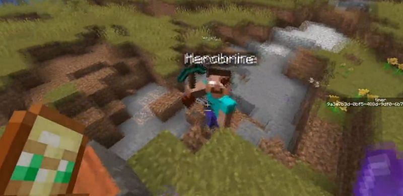 Another horrifying shot of the Herobrine (Image via u/Ennakon on Reddit)