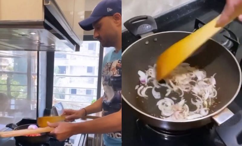 Harbhajan Singh tried his hand at cooking. Pic Credits: Instagram