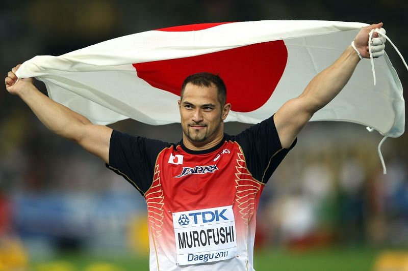 Koji Murofushi in action at the 13th IAAF World Athletics Championships Daegu 2011