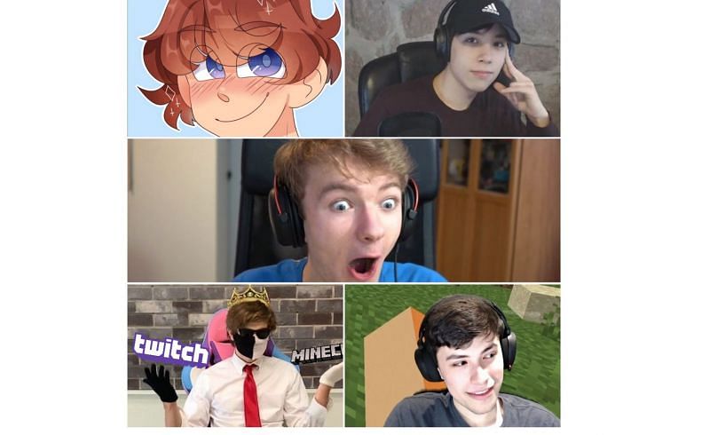 Five of the top Minecraft Twitch streamers this month (Image via photojoiner)