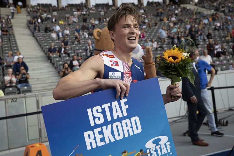 Karsten Warholm during 2020 ISTAF Athletics Meeting at Olympiastadion in Berlin
