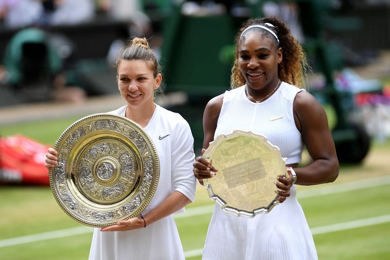 Simona Halep and Serena Williams