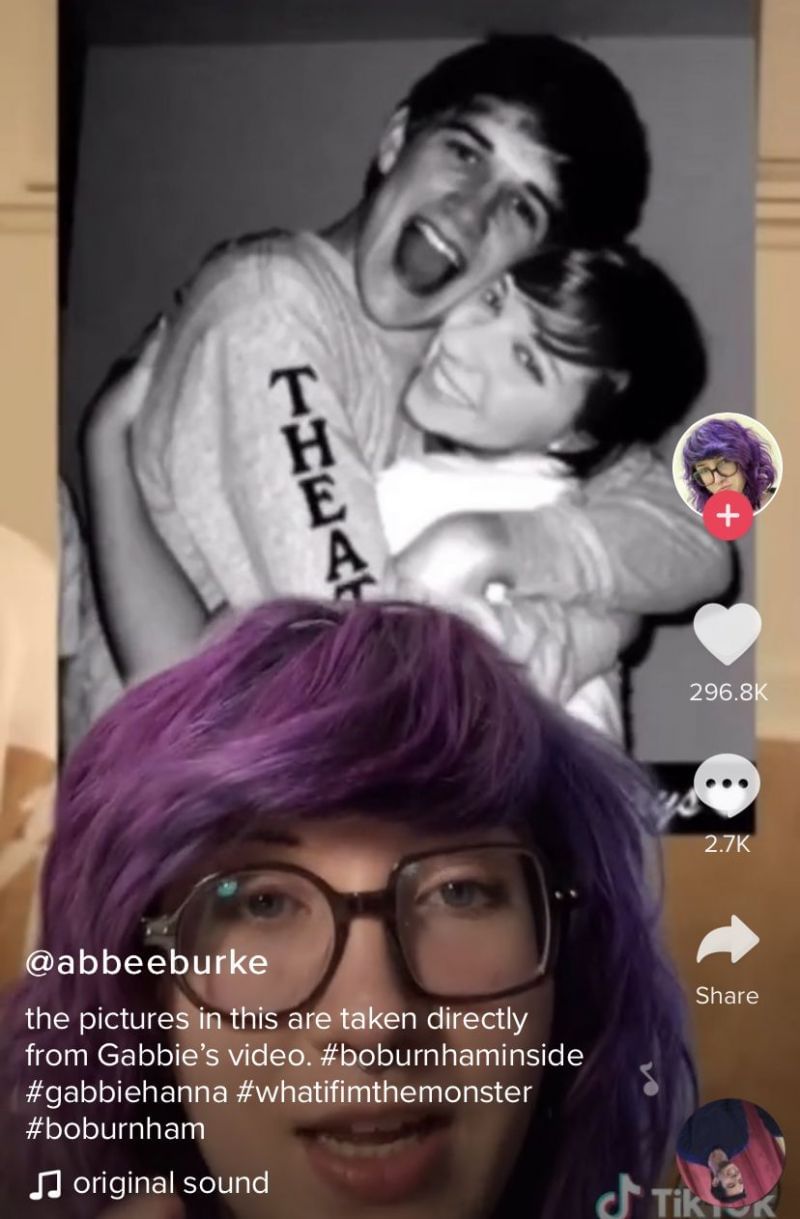 Abbee Burke shows proof of Gabbie Hanna falsifying photos (Image via TikTok)