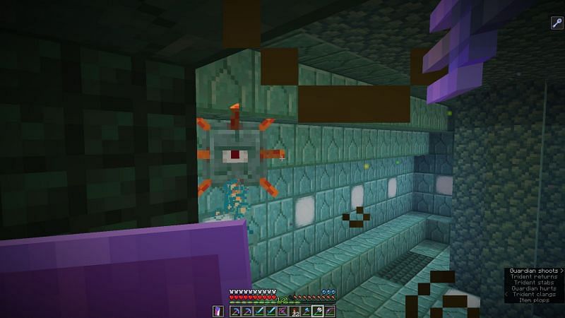 Guardians can be farmed for their loot drops in Minecraft (Image via Mojang)