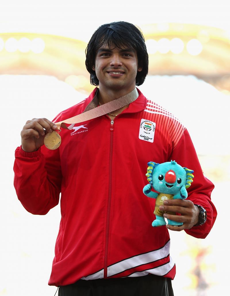 Neeraj Chopra after his gold medal-winning performance at 2018 CWG.