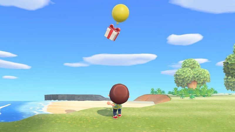 Animal Crossing balloon present. Image via Nintendo Life