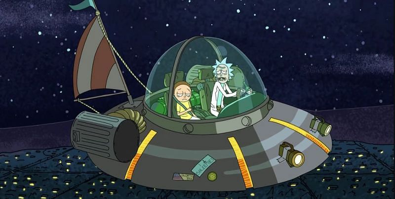 Rick and Morty traveling in their spaceship. Image via Rick and Morty Wiki 
