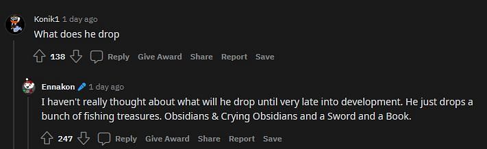 What should Herobrine drop? (Image via Reddit)