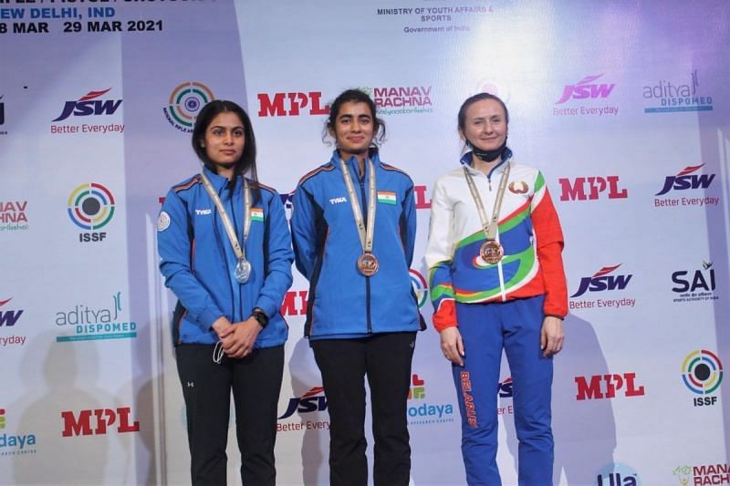 Manu Bhaker &amp; Yashwaswini Deswal (the two on the left): The golden girls of Indian Pistol Shooting