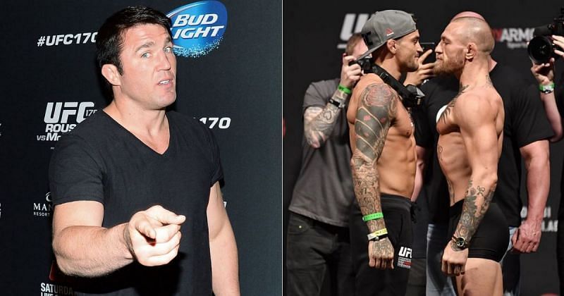 Chael Sonnen (left) and Dustin Poirier vs Conor McGregor (right)