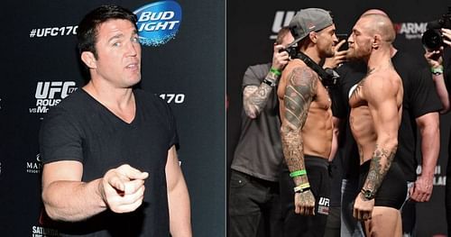 Chael Sonnen (left) and Dustin Poirier vs Conor McGregor (right)