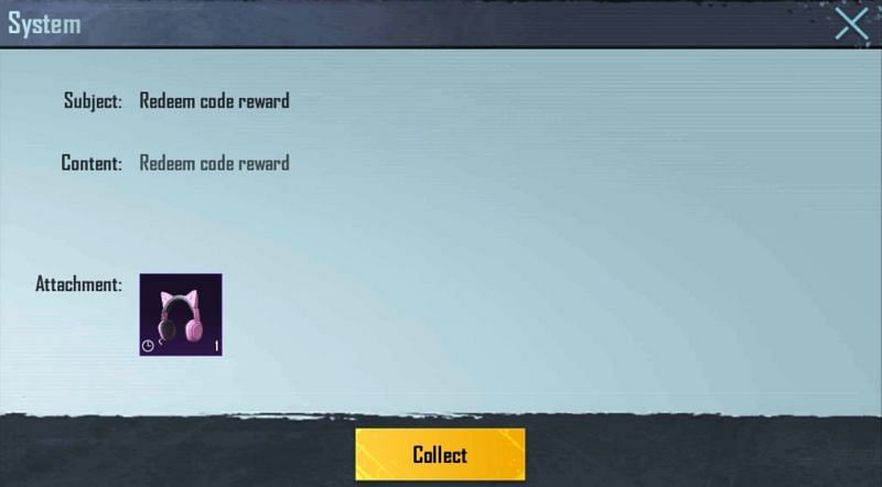 Rewards can be collected from the mail section