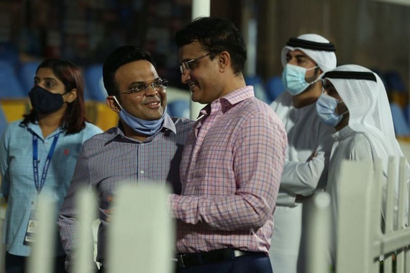 BCCI Secretary Jay Shah with BCCI President Sourav Ganguly (Image Courtesy: IPLT20.com)