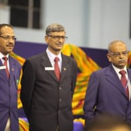 Mangesh Mopkar (centre) with TTFI officials