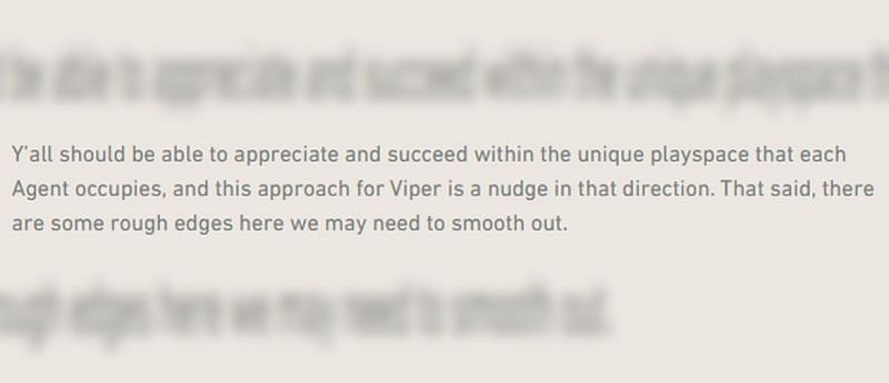 Quote on Viper in recent Dev Blog (Image via Riot)