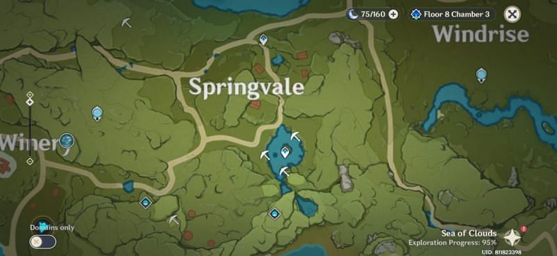 Springvale Frog farm location (Image via Genshin Impact)