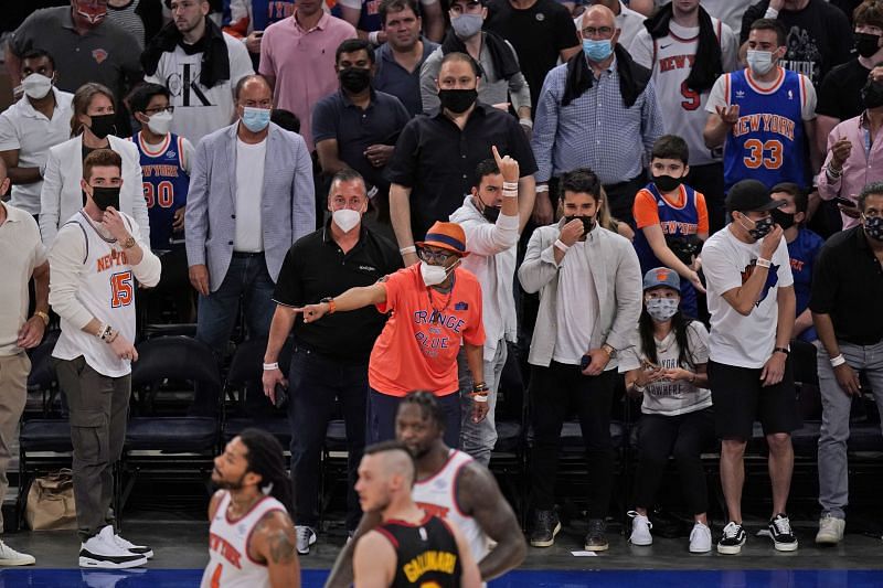 Fans look on during the 2020-21 Playoff Game 1 between Atlanta Hawks v New York Knicks