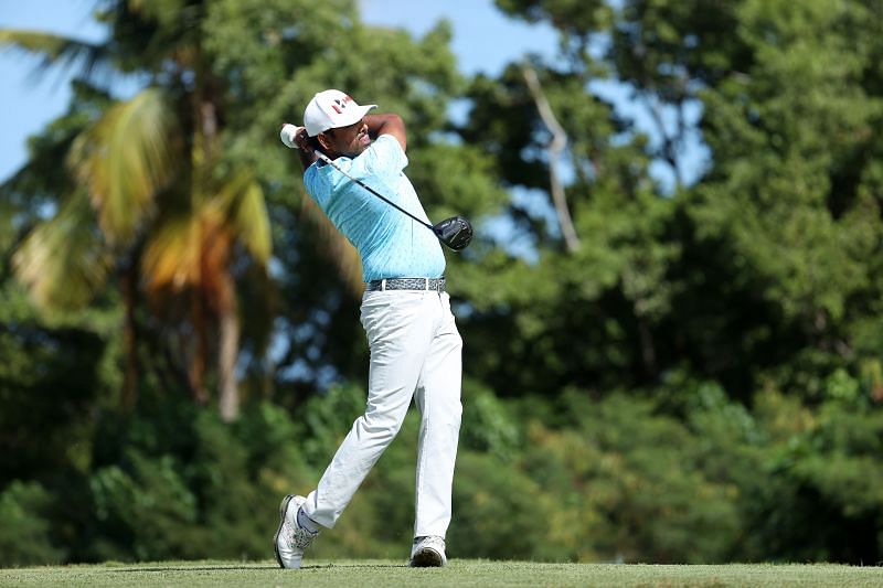 Anirban Lahiri of India plays his shot from the 18th tee during the second round of the Puerto Rico Open at Grand Reserve Country Club in Puerto Rico. (Photo by Andy Lyons/Getty Images)