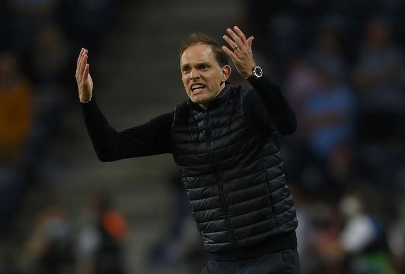 Chelsea manager Tomas Tuchel reacts during his side&#039;s Champions League final win over Manchester City