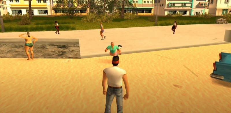 In this example, rollerskaters don&#039;t travel very well on sand (Image via Skvala Gaming)