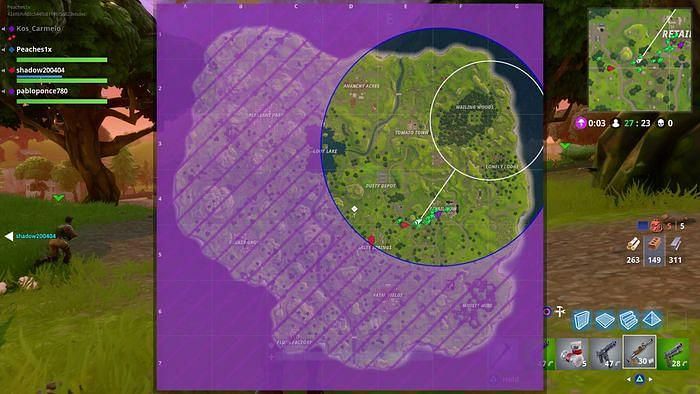 Fortnite&#039;s storm circle. Image via Forbes