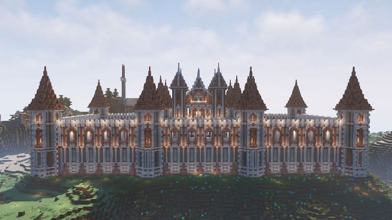 Mega castle made of diorite and granite (Image via u/u/chopchop627 on Reddit)