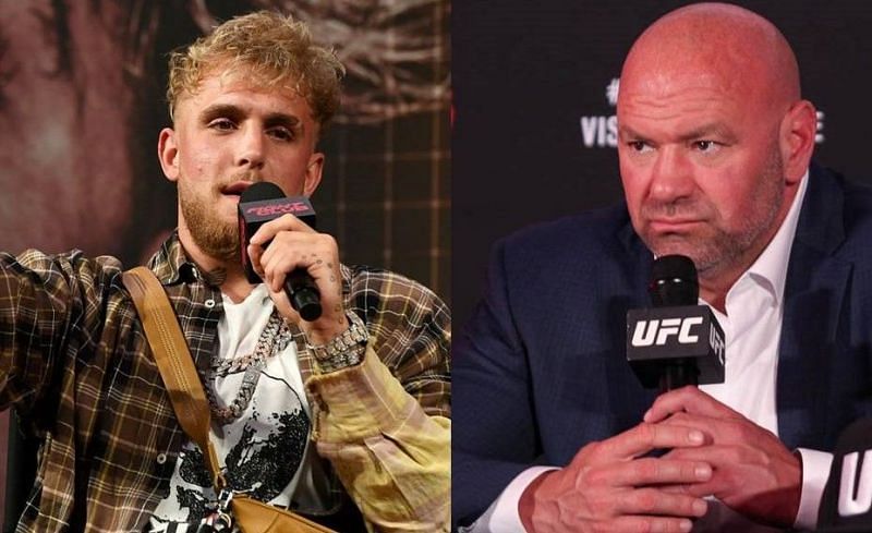 Jake Paul (left); Dana White (right)