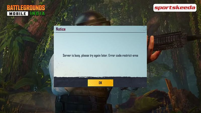 Many players encounter an error message while they try to access Battlegrounds Mobile India (Image via Sportskeeda)