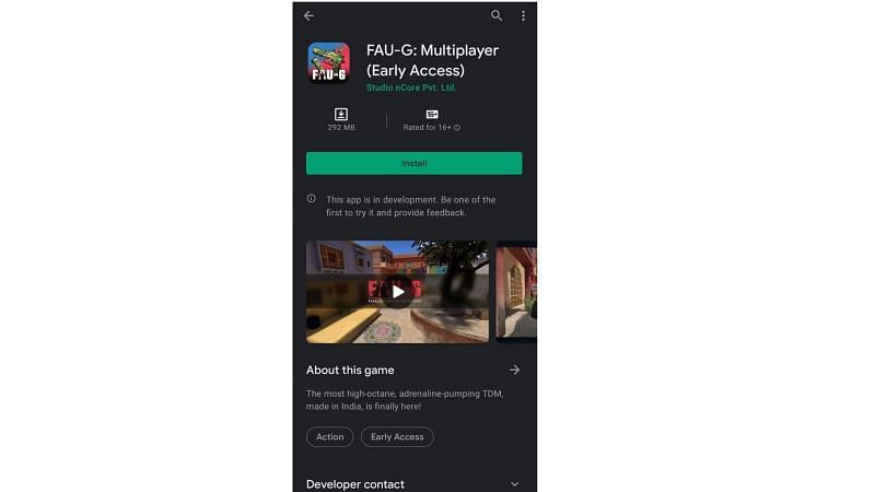 FAU-G Multiplayer (Early Access) on the Google Play Store