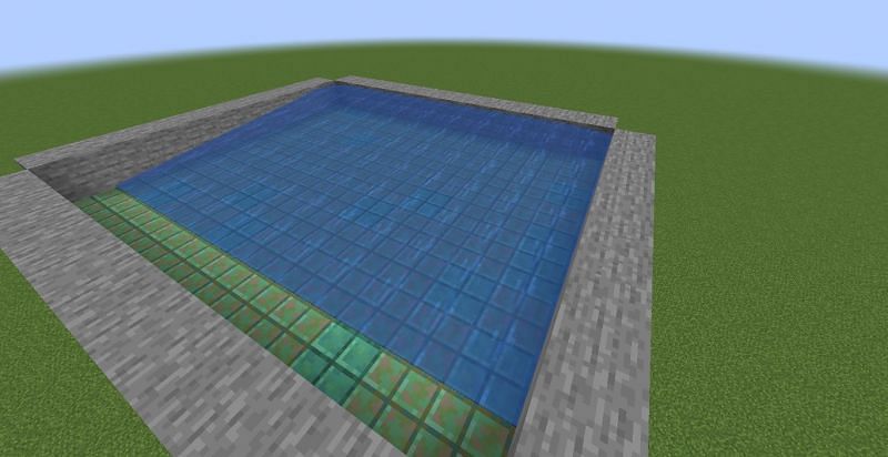 Cover with slabs to place water (Image via Minecraft)