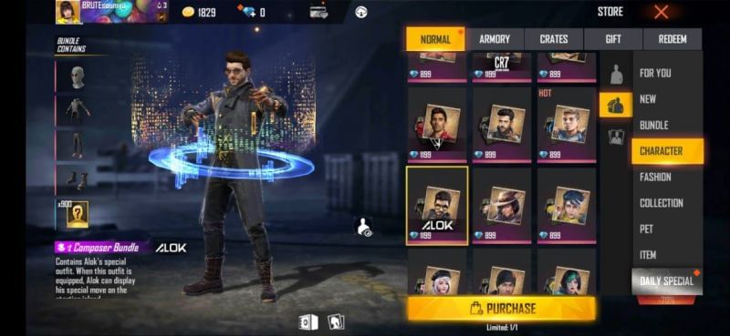 DJ Alok&#039;s Beat Composer bundle in Free Fire