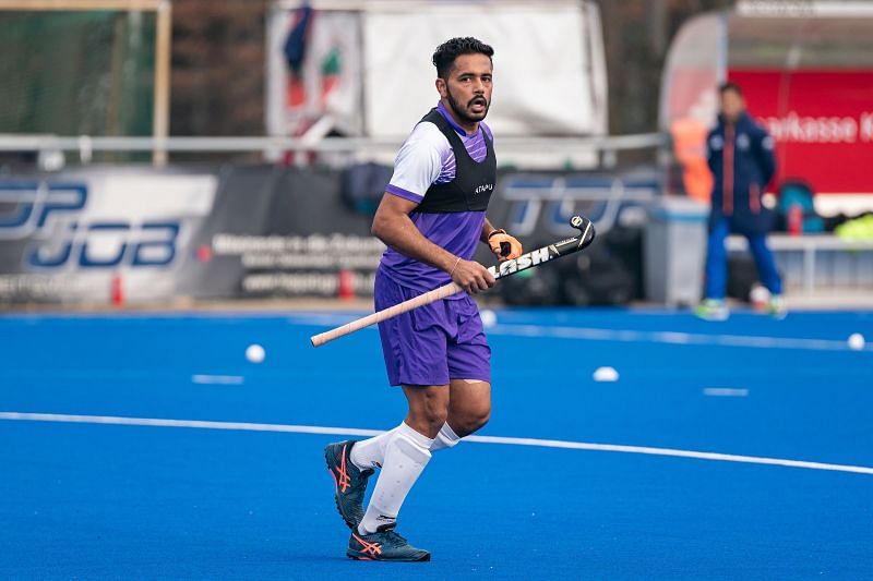 Harmanpreet Singh during a training session. (Source: HI)